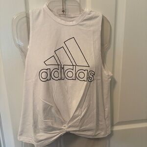 ADIDAS Women's muscle tee medium tank top cotton graphic logo